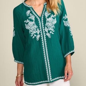 NWOT Soft Surroundings Katie Gauze Tunic